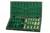 LUKSUSOWE Szachy AMBASADOR - duże (54 x 54 cm), zielone